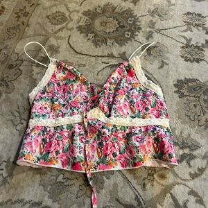 2 colorful, vibrant, and orange Crop Top and 1 beach cover up